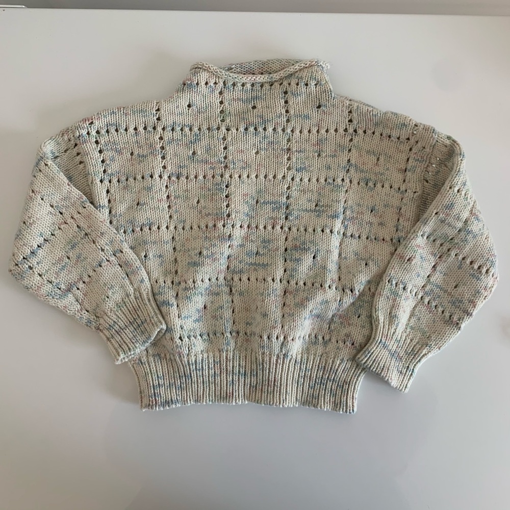 Misha and puff window pane sweater